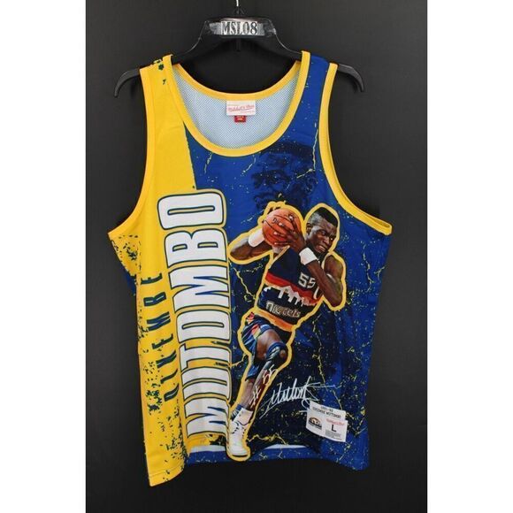 Mitchell & Ness Denver Nuggets Mutumbo Jersey Mens Large Retro Graphic Adult - Picture 1 of 9